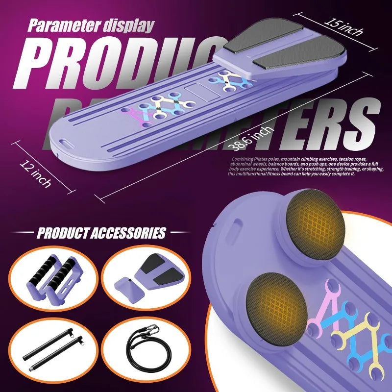 Pilates Board, Pilates Reformer Machine, Pilates Equipment, Multifunctional Abdominal Board, Ab Board, Exercise Board