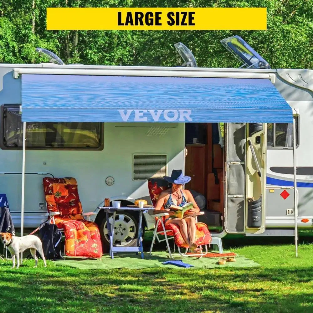 for rv Awning 20' Camper Awning Fabric, Trailer Awning Canopy Patio Camping Car Awning, Vinyl Roller Tube for rv , Van, SUV,