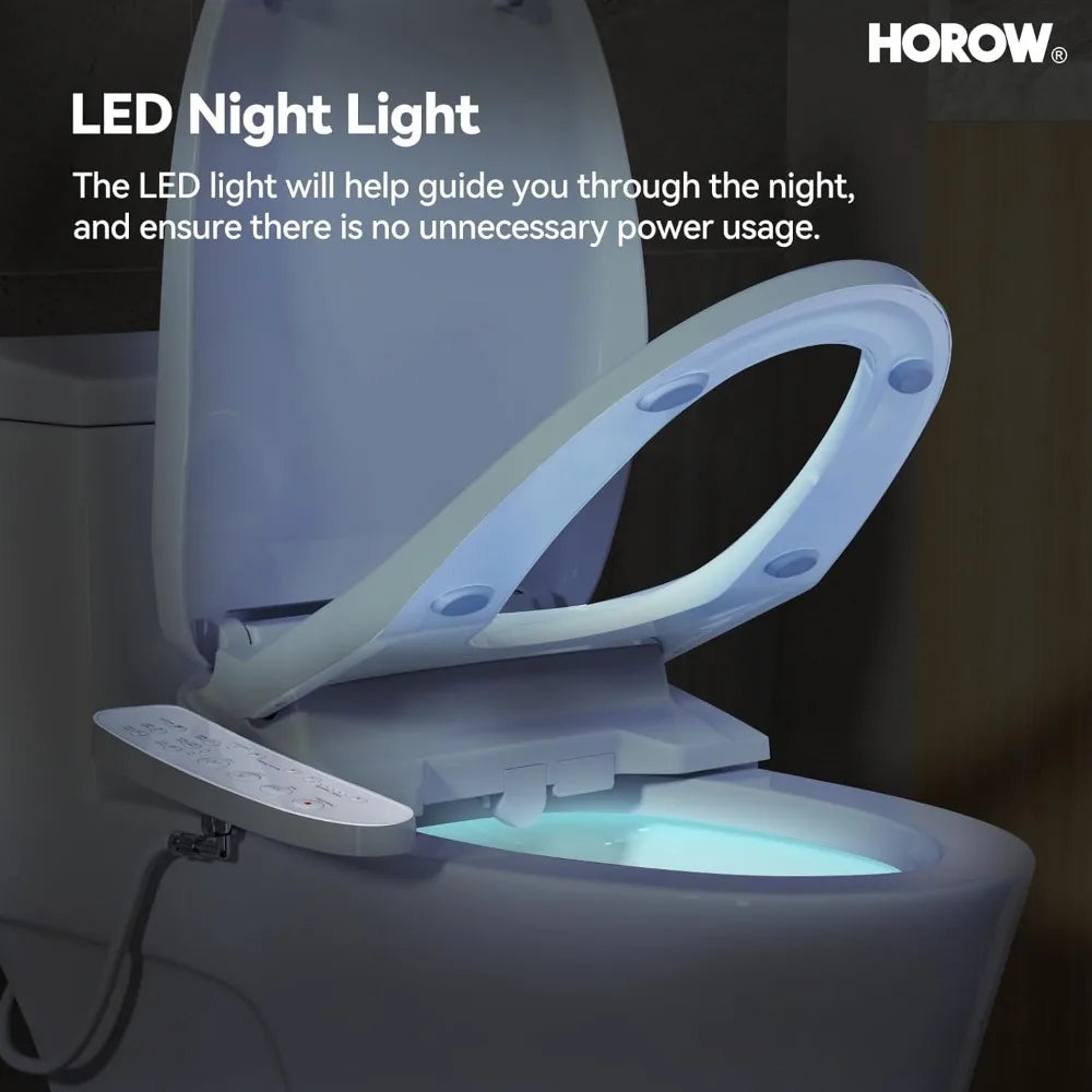 T0338W One Piece Toilet with Smart Bidet Seat, Elongated ADA Height Toilets with Heated Seat, Luxury Smart Toilet with Bidet Bu