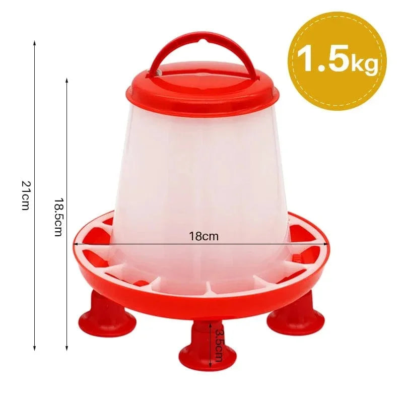 1 Pc 1.5 kg/3 L Bucket With Automatic Poultry Drinker Chicken Feeder Water Barrel Water Bucket Quail Drinking Farm Supply
