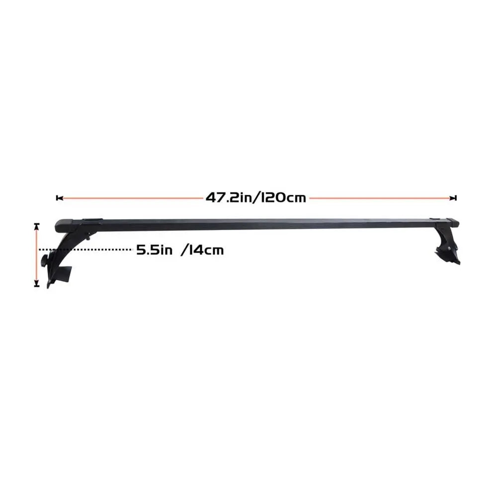 New 48" Roof Rack Cross Bar Luggage Cargo Carrier Black For 4-Door Car Truck SUV