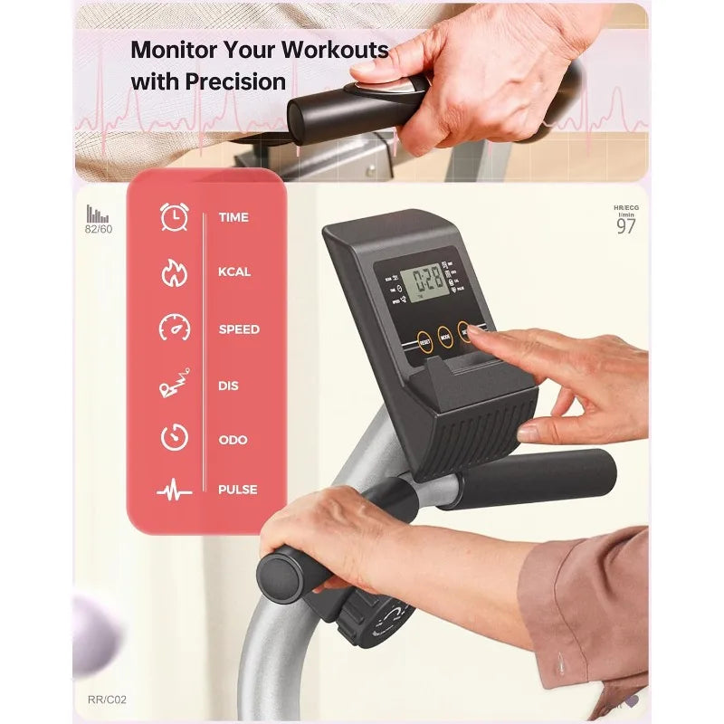 YOSUDA Recumbent Exercise Bike for Adults Seniors with Quick Adjust Seat, 350LB Capacity & 16-level Resistance