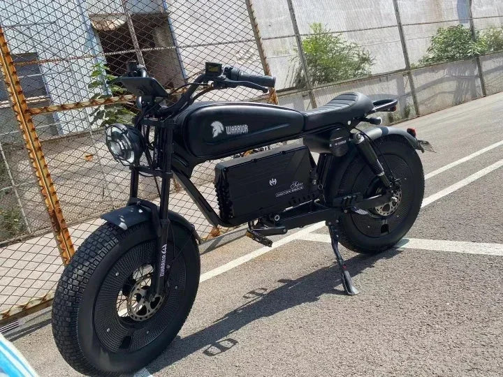 Black Warrior 1500W Motorbikes 48V60AH Electric Bicycle Adult Road Hydraulic brake Ebike 20inch Off-road Fat Tyre Electric Bike