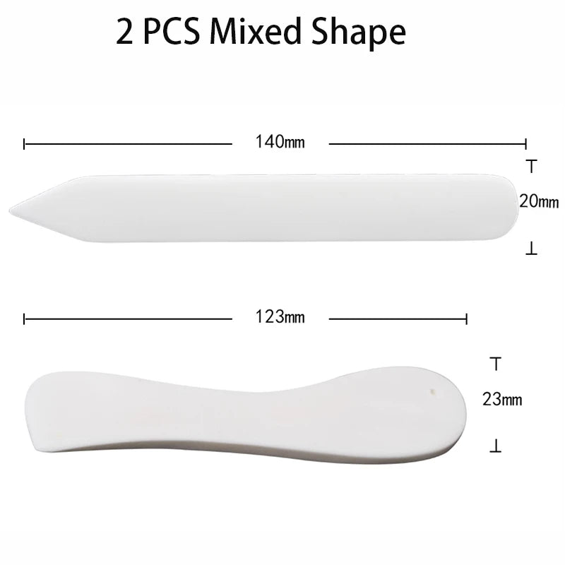 WUTA 100% Genuine Bone Folder Tools Origami Paper Folding Scoring Board Creasing Bookbinding for DIY Cards Leather Craft 2Pcs