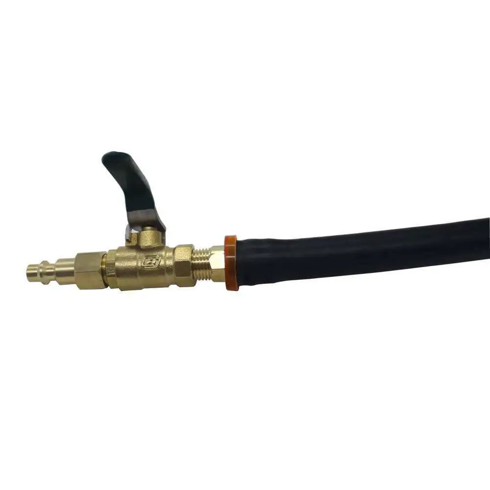 RV Winterizing Blow Out Adapter W Shut-Off Valve 3/4"-11 NH Thread & 1/4" Quick-connect for Motorhome Boat Camper Travel Trailer