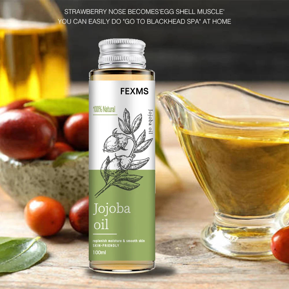 100% Pure Jojoba Oil Pure Cold Pressed Natural Unrefined Moisturizer for Skin Hair Body and Nails