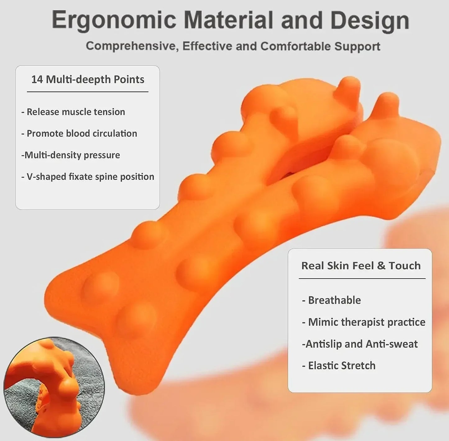 Cervical Traction Device Pillow Neck Stretcher Equipment for TMJ Neck Pain Relief Neck and Shoulder Relaxer