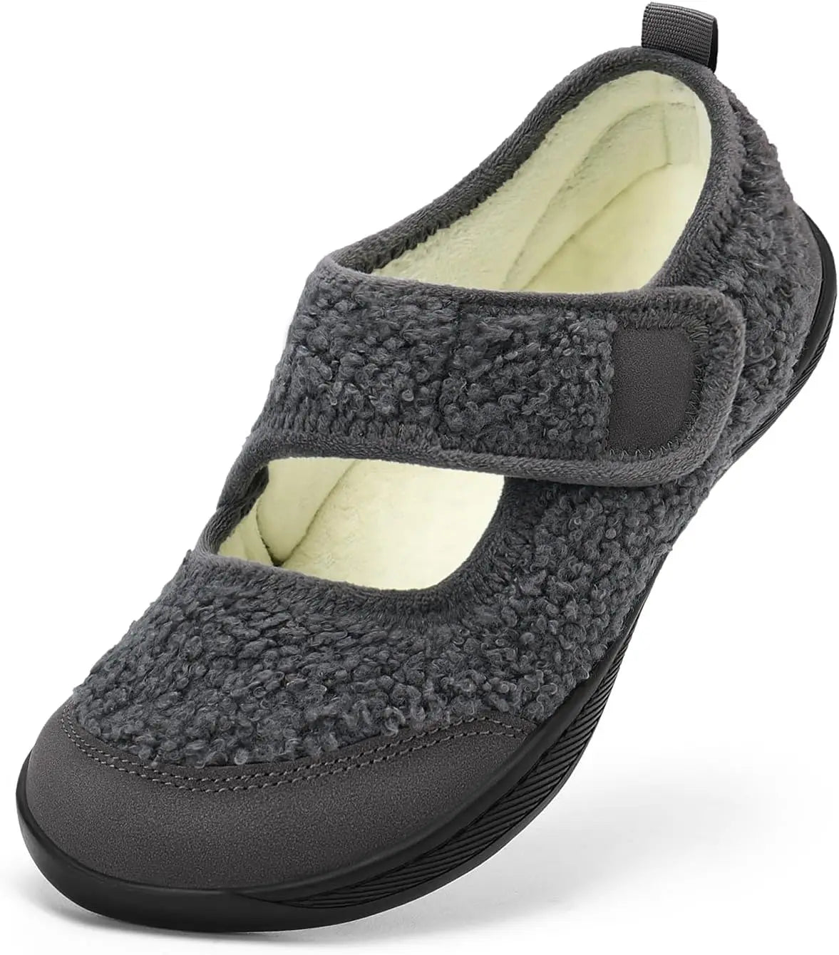 Womens Slippers Wide Width Diabetic Shoes Edema House Barefoot Walking Shoes Adjustable Indoor Outdoor Slippers