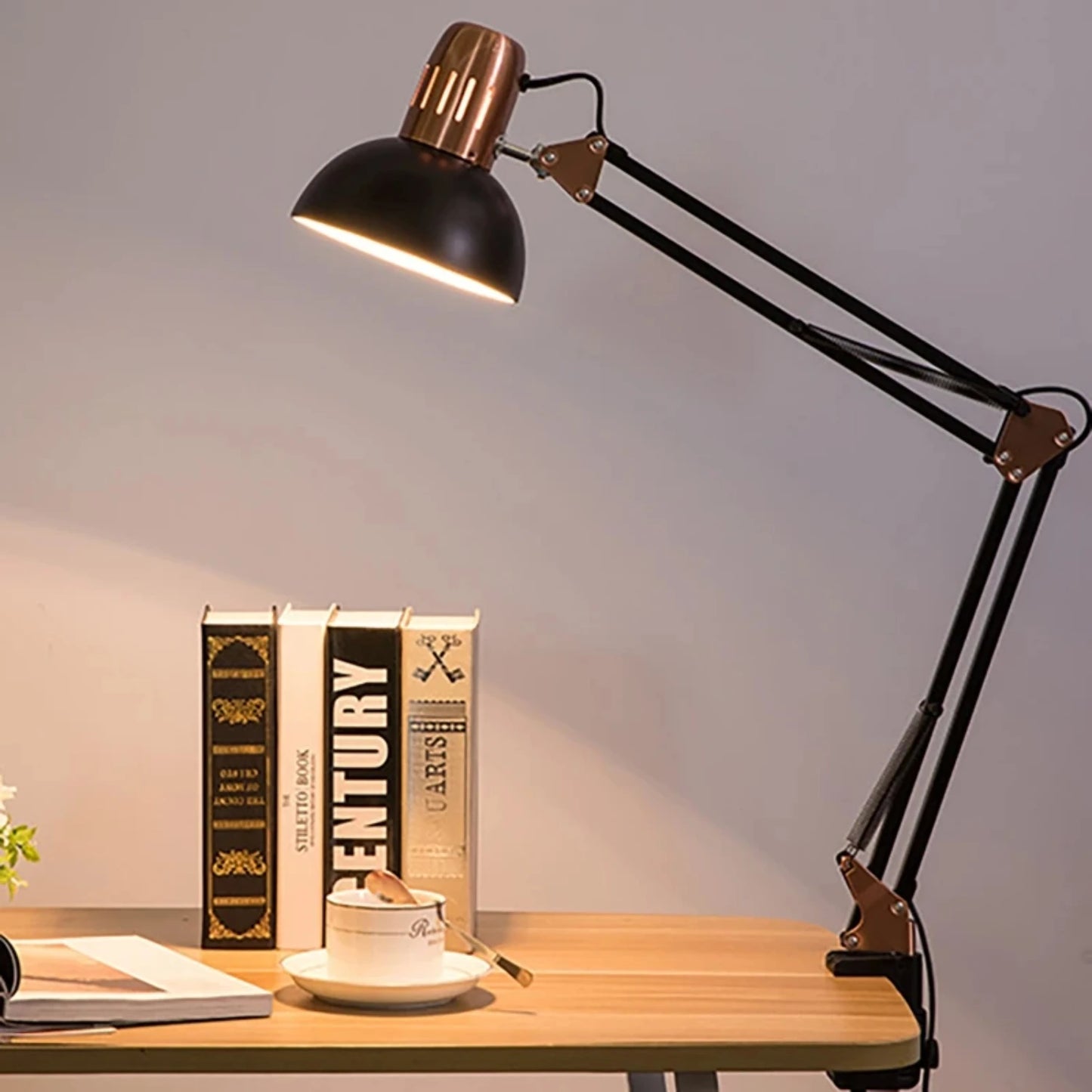 ED Studio Desk Lamp Vintage Portable Lamps With Clamp Book Reading Folding Writing Study Light Fixture  Nail Manicure Table