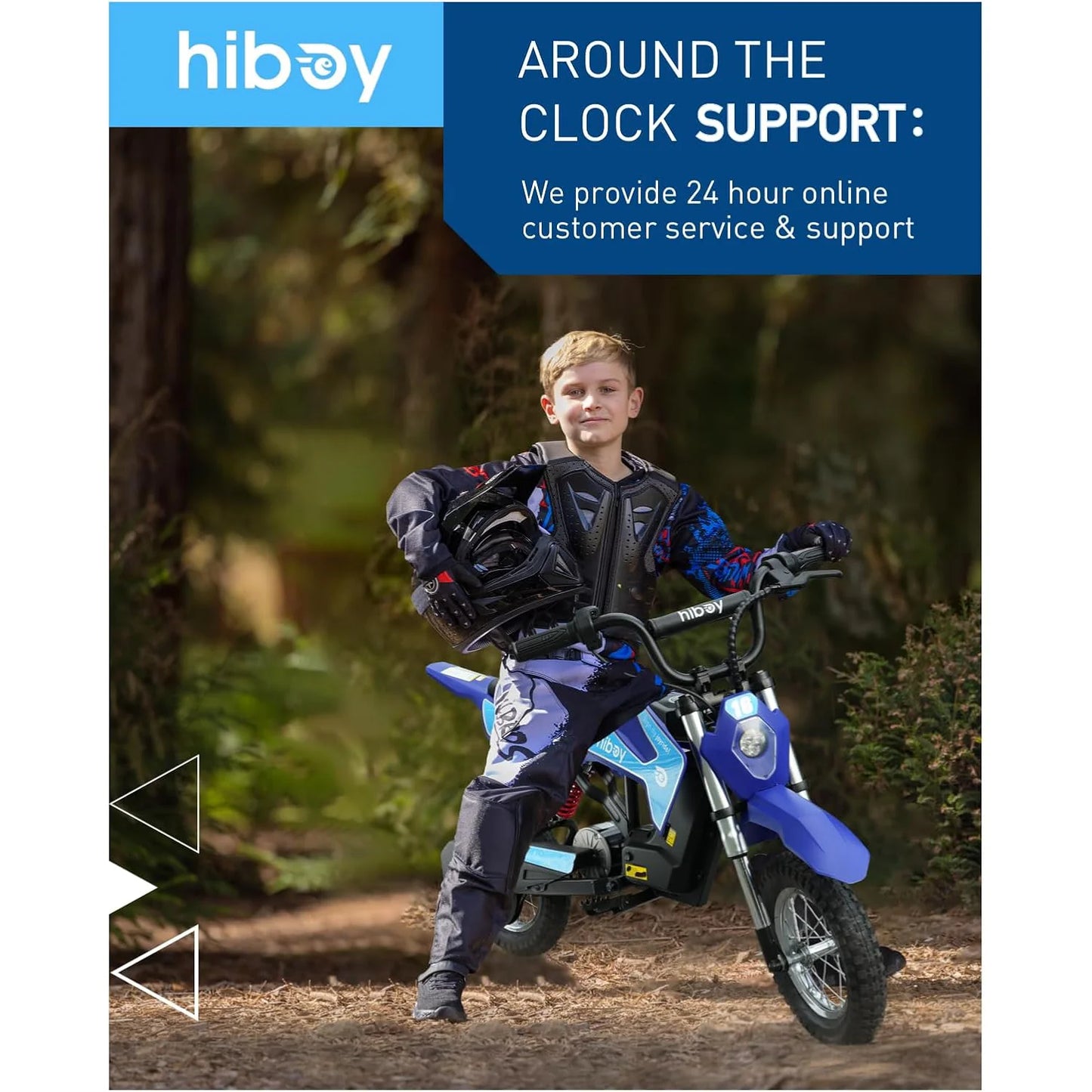 Hiboy 36V&300W Electric Motorcycle - Up to 15.5MPH & 13.7 Miles Long-Range, 3-Speed Modes Electric Dirt Bike for Kids Ages 3-10