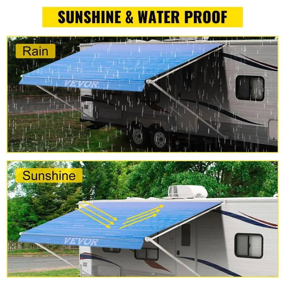 for rv Awning 20' Camper Awning Fabric, Trailer Awning Canopy Patio Camping Car Awning, Vinyl Roller Tube for rv , Van, SUV,
