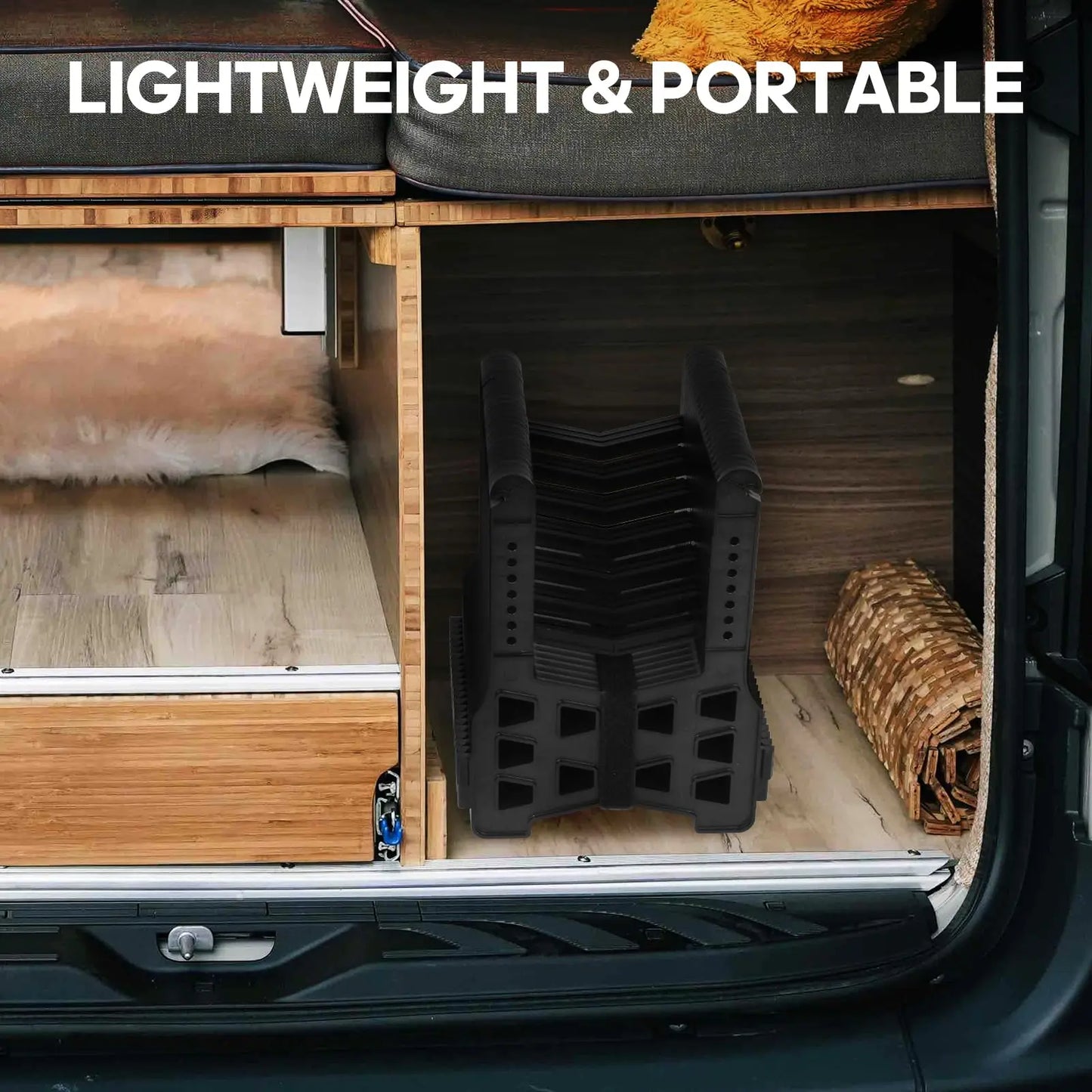 RV Sewer Hose Support, RV Septic Hose Support, Camper Sewer Hose Support, Black Height Adjustable Sewer Hose Holder, with