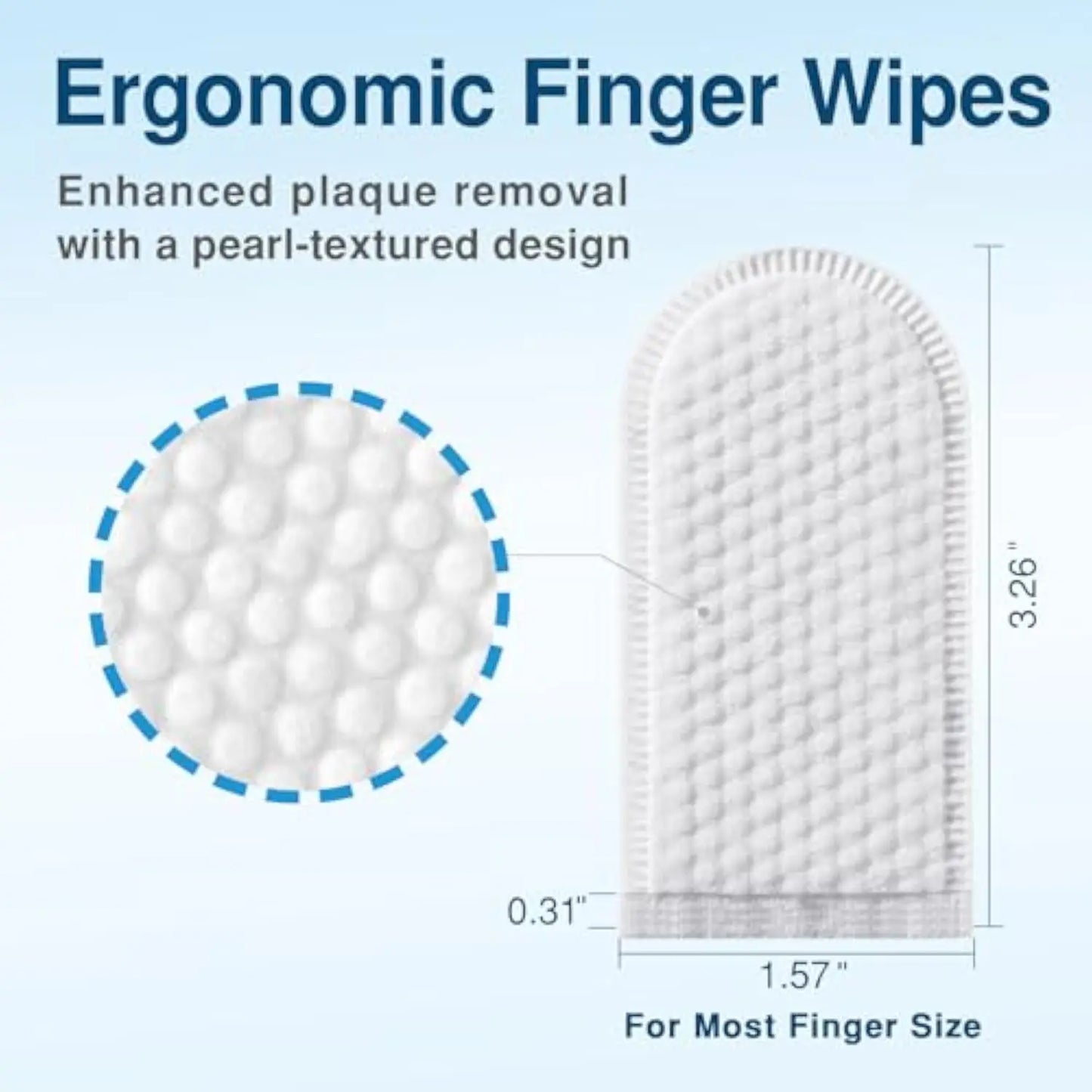 YEGBONG Dog Tooth & Ear Cleaning Wipes, Pet Dental Care Finger Wipes For Dogs&Cats - Reduces Plaque And Freshens Breath(50pcs)