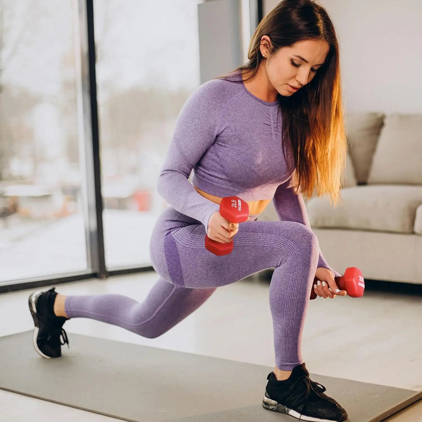 Dumbbell Free Hand Weight Set with Rack Ideal for Home Exercises to Gain Tone and Definition