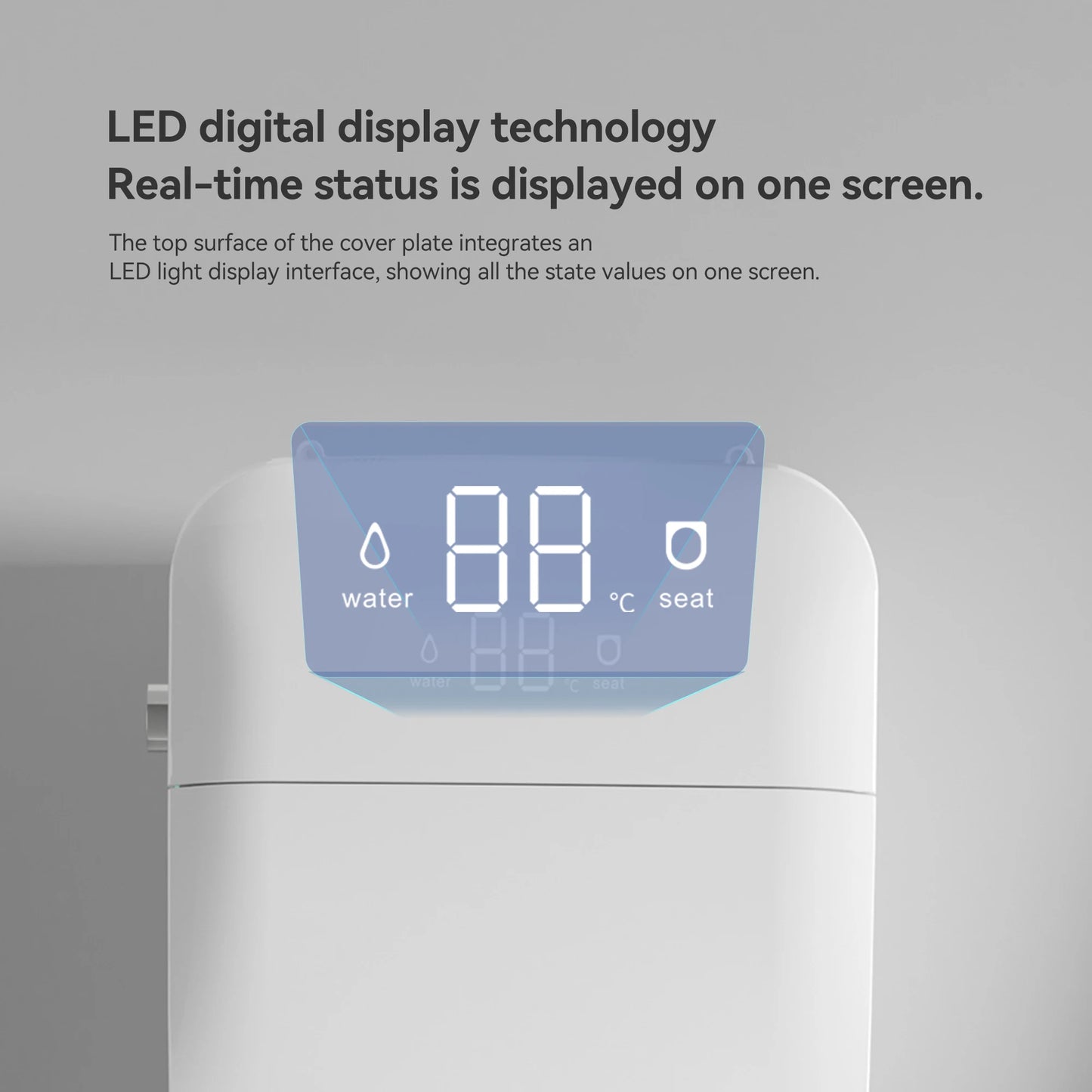 Smart Toilet with Built-in Bidet Seat, Tankless Toilet with Auto Lid Opening, Closing and Flushing, Heated Seat