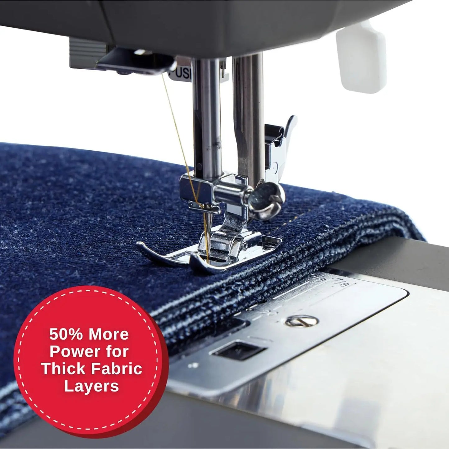 Heavy Duty 4452 High Speed Sewing Machine With Accessory Kit | Strong Motor with Enhanced Piercing Power, 110 Stitch Application