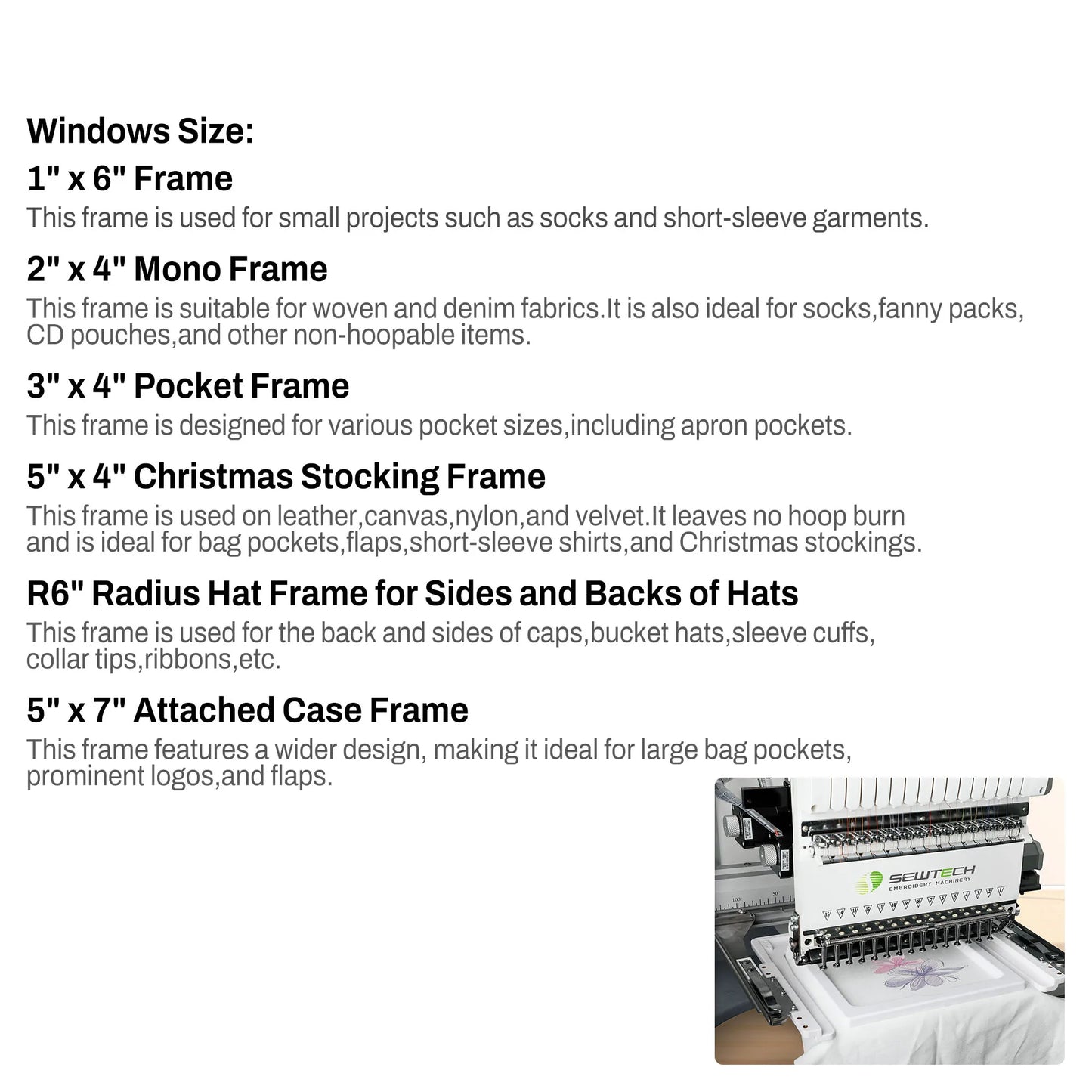 6in1 Magnetic Mighty Hoops for Brother Persona PRS100 VR Embroidery Machine