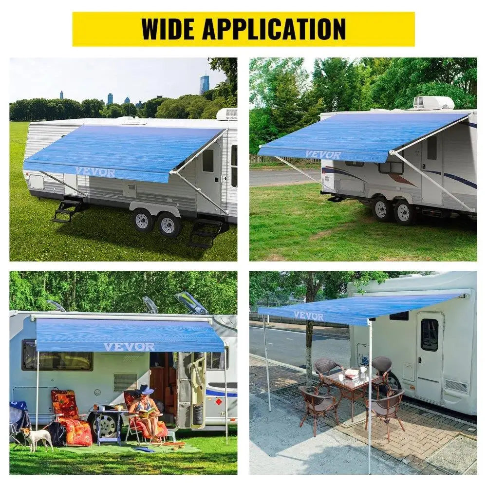 for rv Awning 20' Camper Awning Fabric, Trailer Awning Canopy Patio Camping Car Awning, Vinyl Roller Tube for rv , Van, SUV,