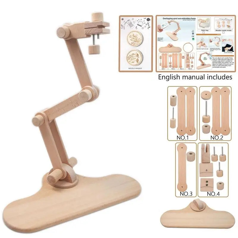 Embroidery Hoop Holder Desktop Adjustable Rotatable Embroidery Stand Frame For Sewing DIY Art Craft Needlework Stitching