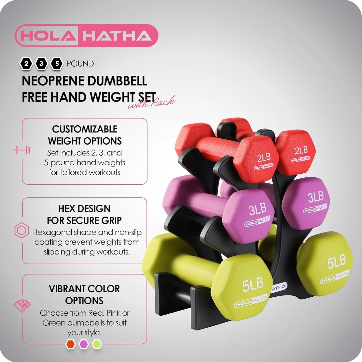 Dumbbell Free Hand Weight Set with Rack Ideal for Home Exercises to Gain Tone and Definition