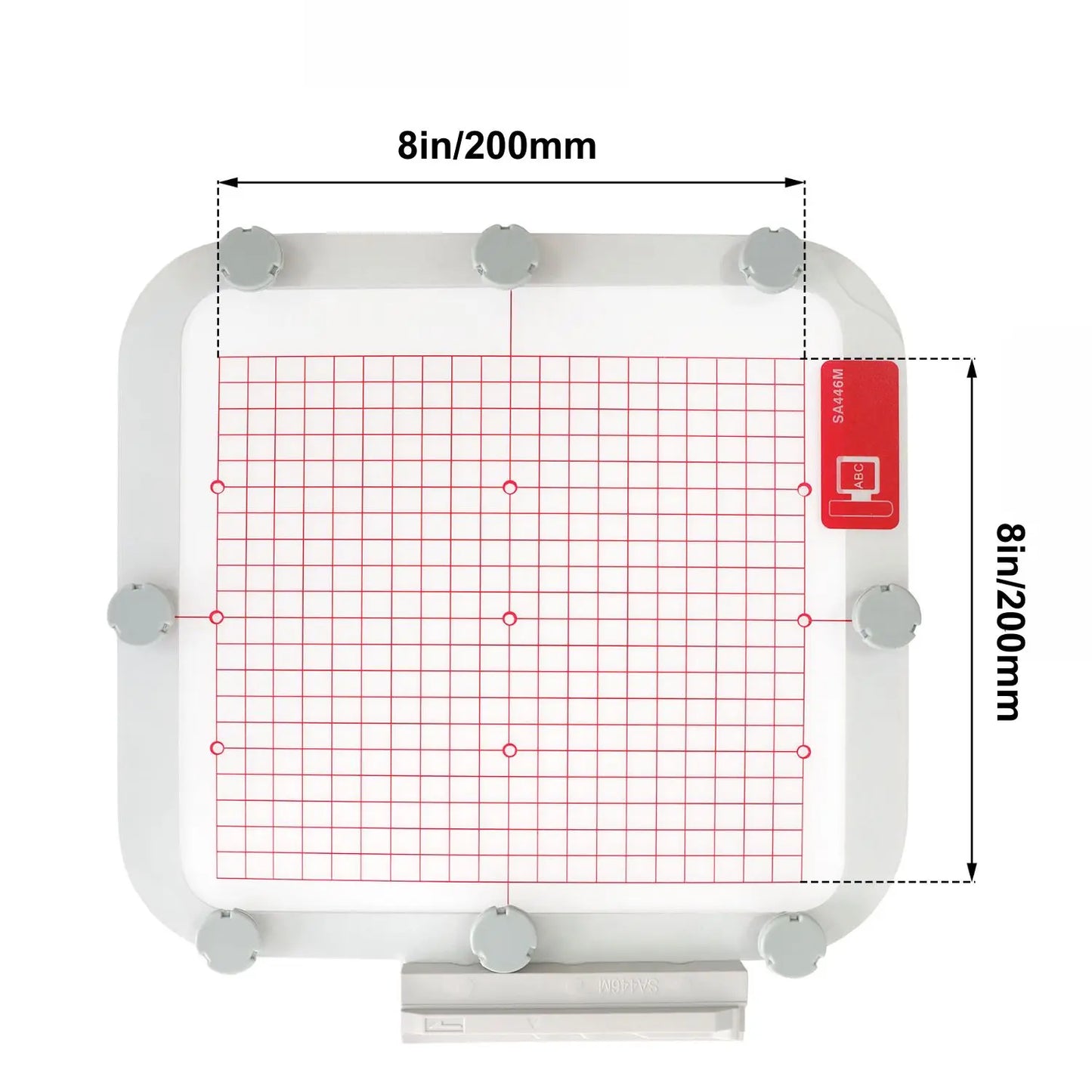 Metal Magnetic Embroidery Hoop 8"*8" 200*200mm for Brother Quattro 6000D 6700D BP2100 XP3 V5LE  Stellaire  XJ2 XP3 XE2 Machines