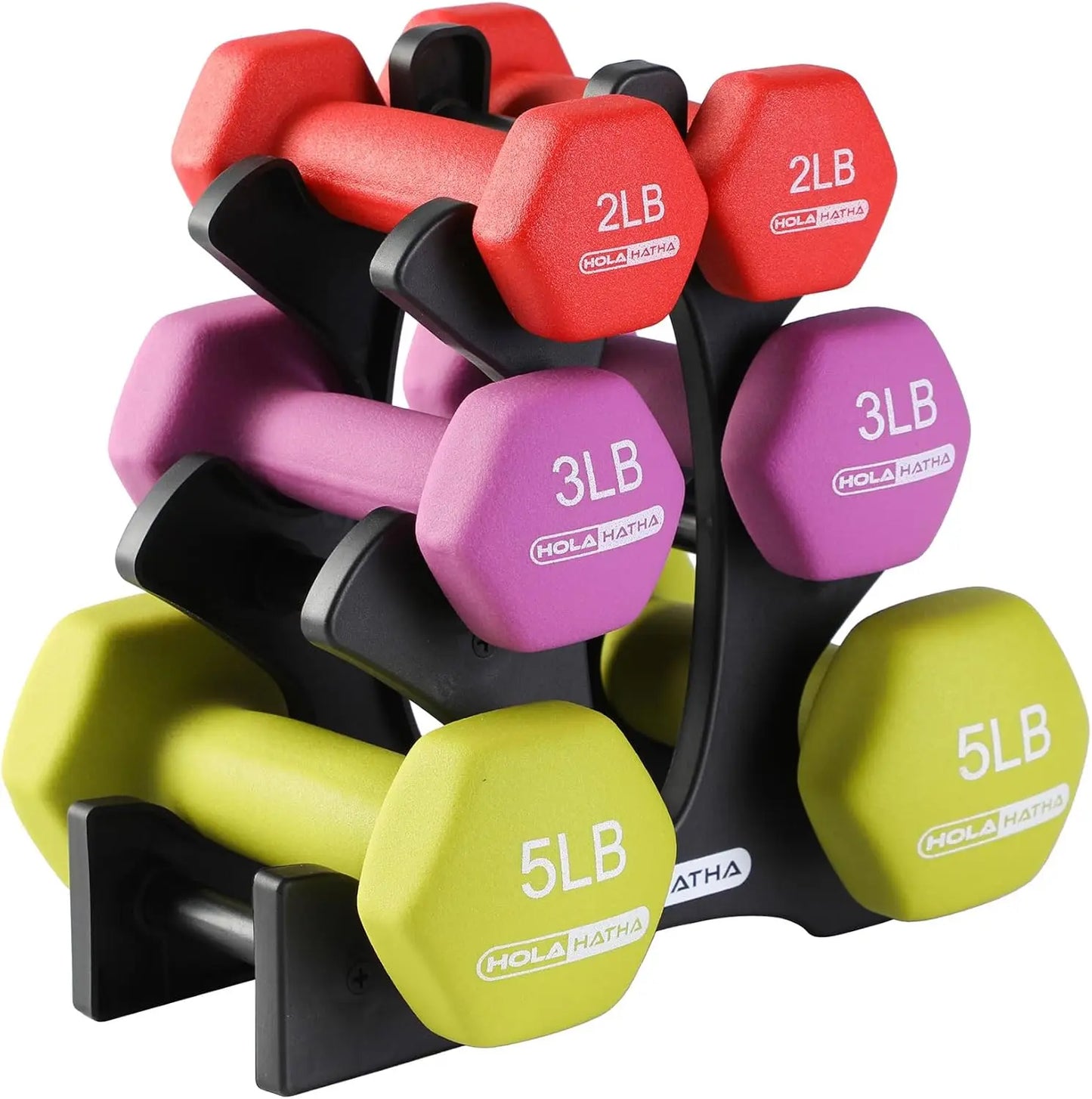 Dumbbell Free Hand Weight Set with Rack Ideal for Home Exercises to Gain Tone and Definition