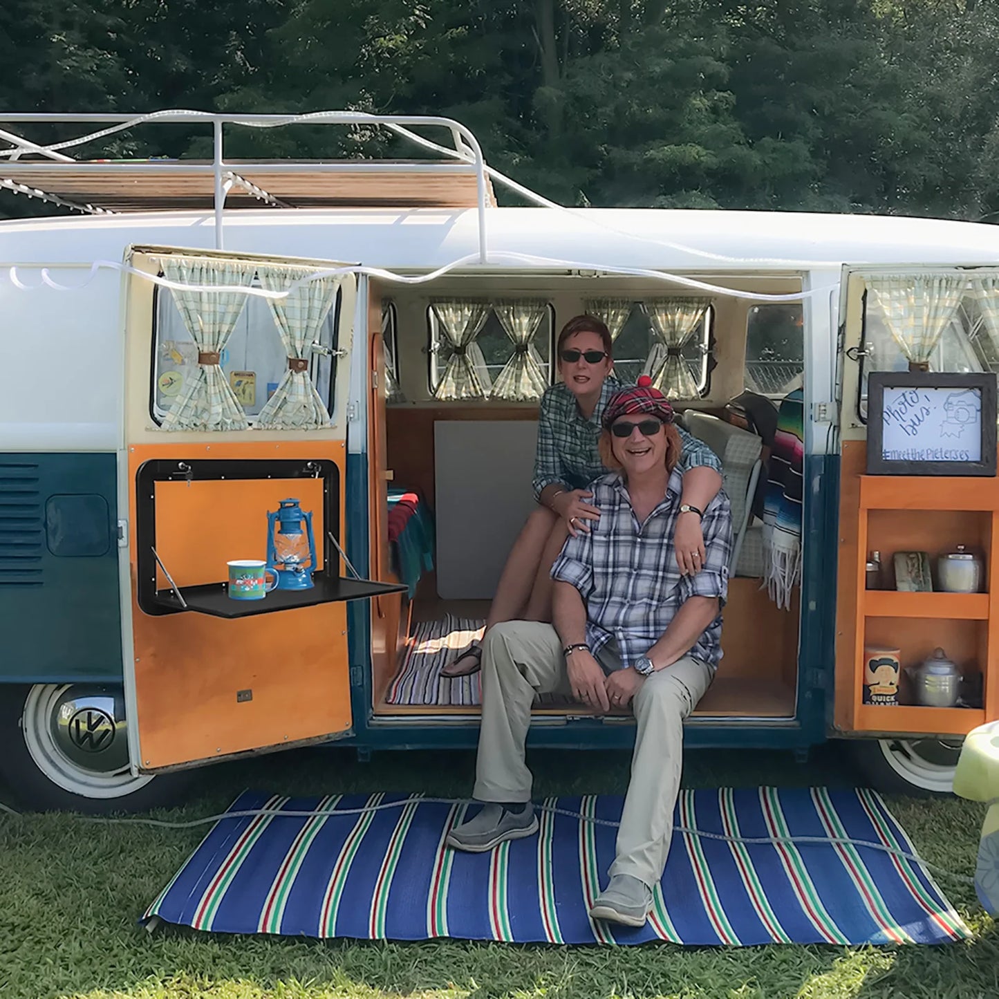 Foldable Aluminum Wall Mounted Picnic Table 31.5" x 17.7", Lockable Design for RV, Trailer, Camper, RV and Other Outdoor Uses.