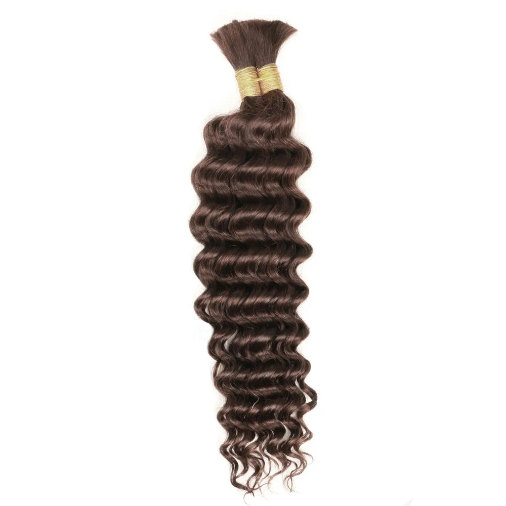 Bulk Braiding Hair Human hair Deep Wave Colored Unprocessed No Weft Boho Braids Human Hair Bulk Extensions Brazilian Remy Hair