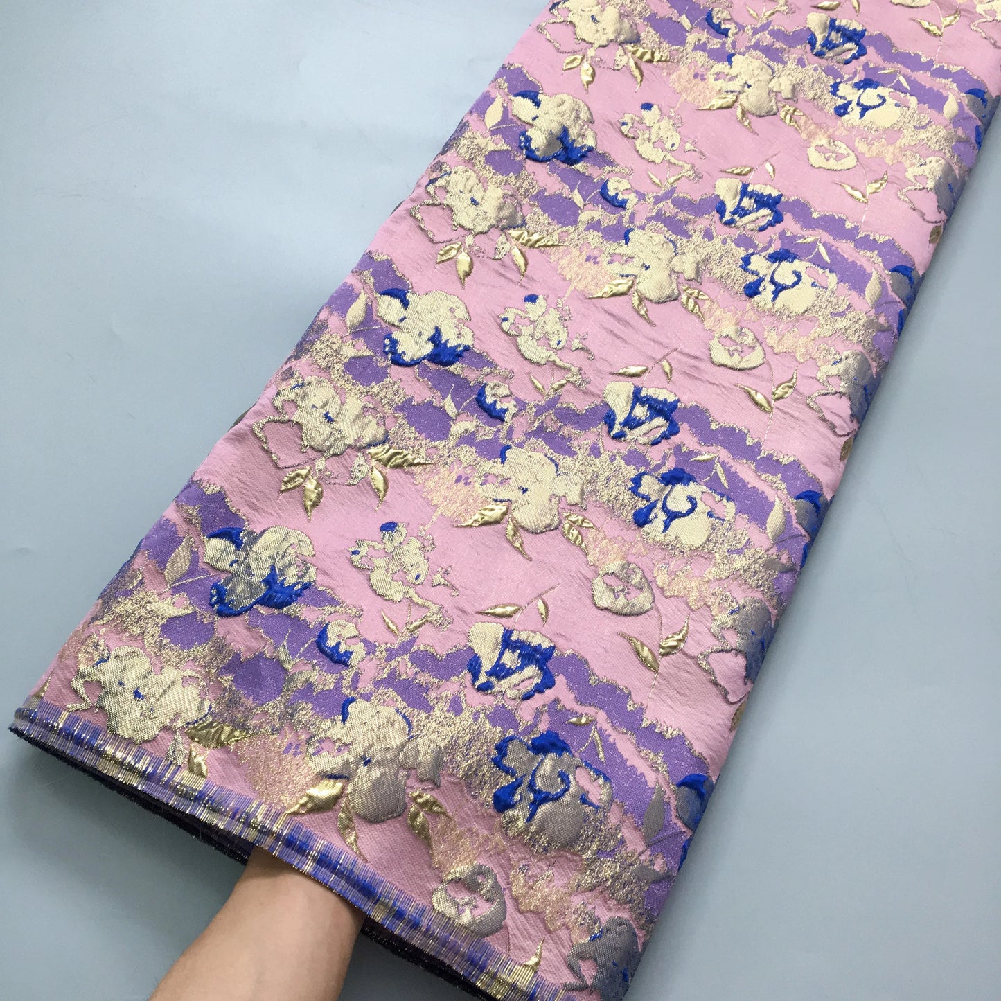 SJD LACE African Damask Lace Fabric 2025 High Quality French Gild Brocade Jacquard Lace For Women Wedding Party Dresses Sew 4012