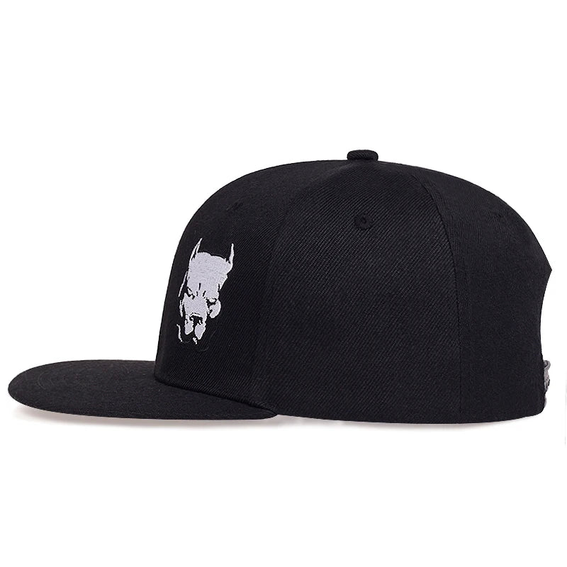 1piece Unisex Dog Head Embroidery Hip Hop Hat Outdoor Adjustable Sunscreen Leisure Hat Spring Autumn Travel Tourism Vacation