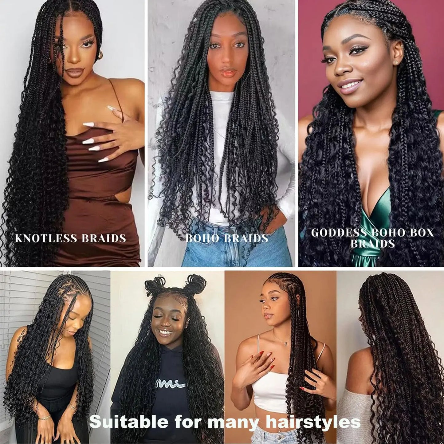 Bulk Braiding Hair Human hair Deep Wave Colored Unprocessed No Weft Boho Braids Human Hair Bulk Extensions Brazilian Remy Hair