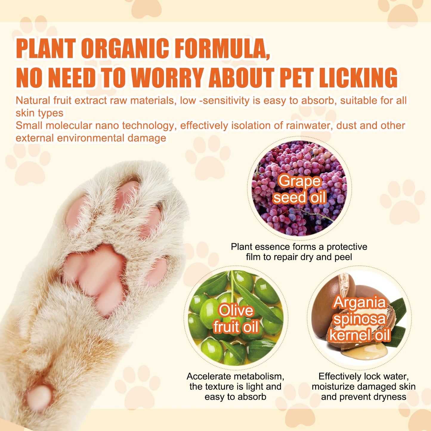 YEGBONG Pet Moisturizing And Paw Protection Cream, General Moisturizing Foot Sole Meat Pad Cracked Care Cream For Cats And Dogs
