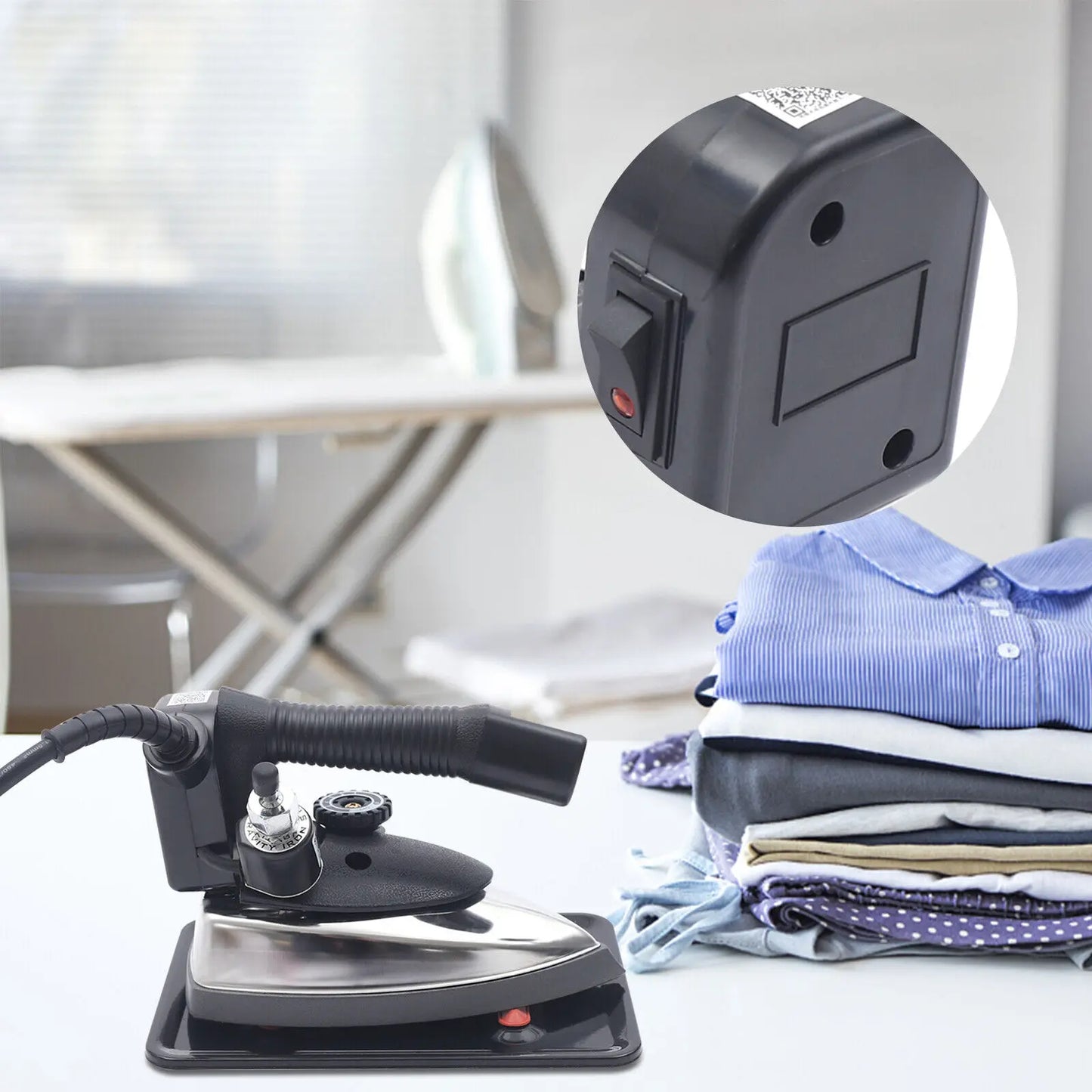 Industrial Steam Iron Gravity Feed Bottle Steam Iron Temperature Adjustable with 3L Large-capacity Water Bottle