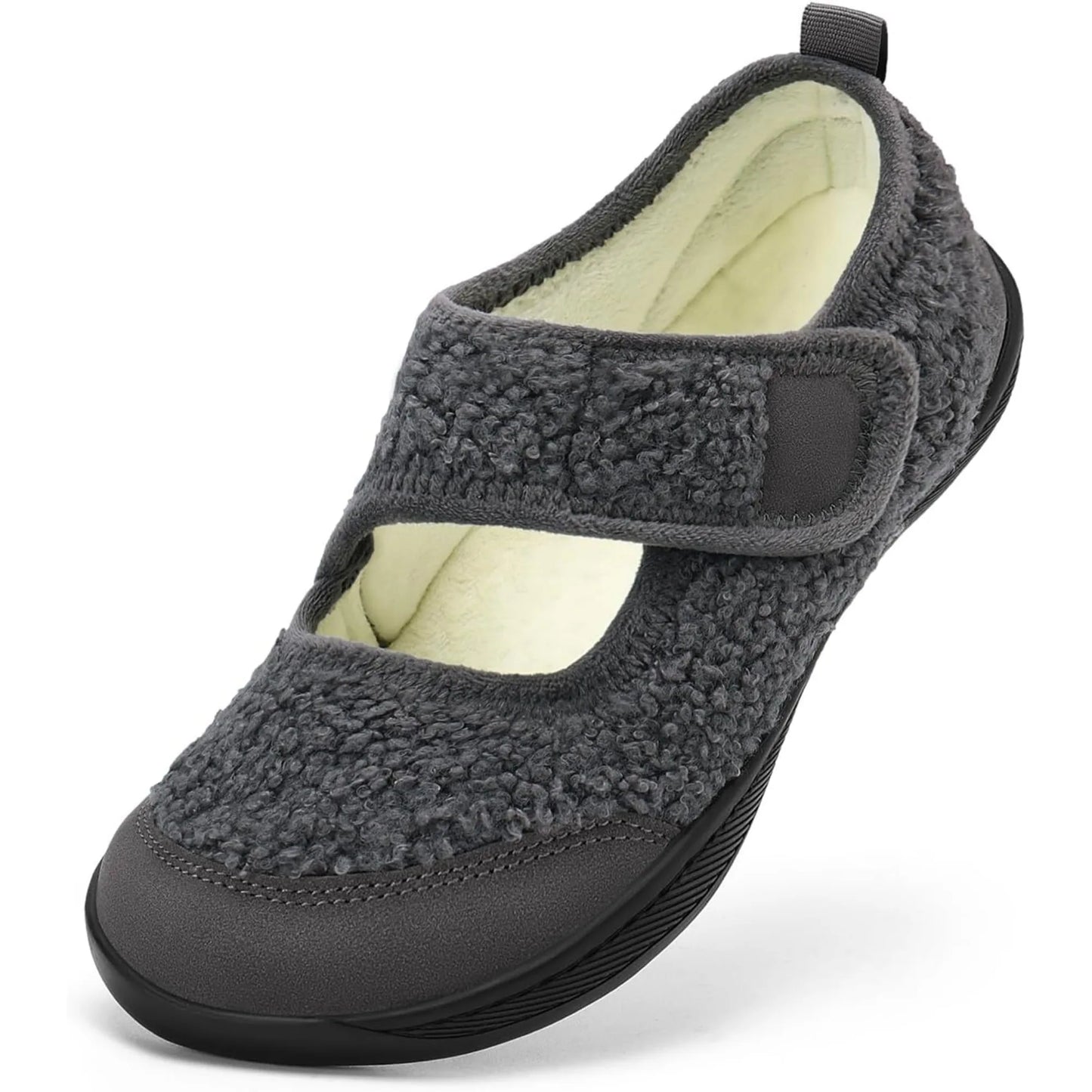 Womens Slippers Wide Width Diabetic Shoes Edema House Barefoot Walking Shoes Adjustable Indoor Outdoor Slippers