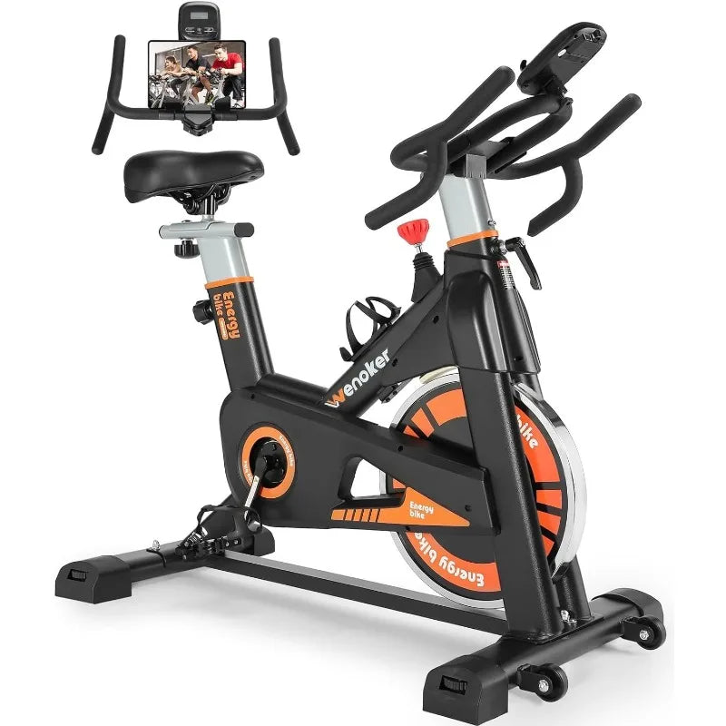 Exercise Bike, WENOKER Stationary Bike for Home/Indoor Cycling Bike, Indoor Bike with Silent Belt Drive, Heavy Flywheel