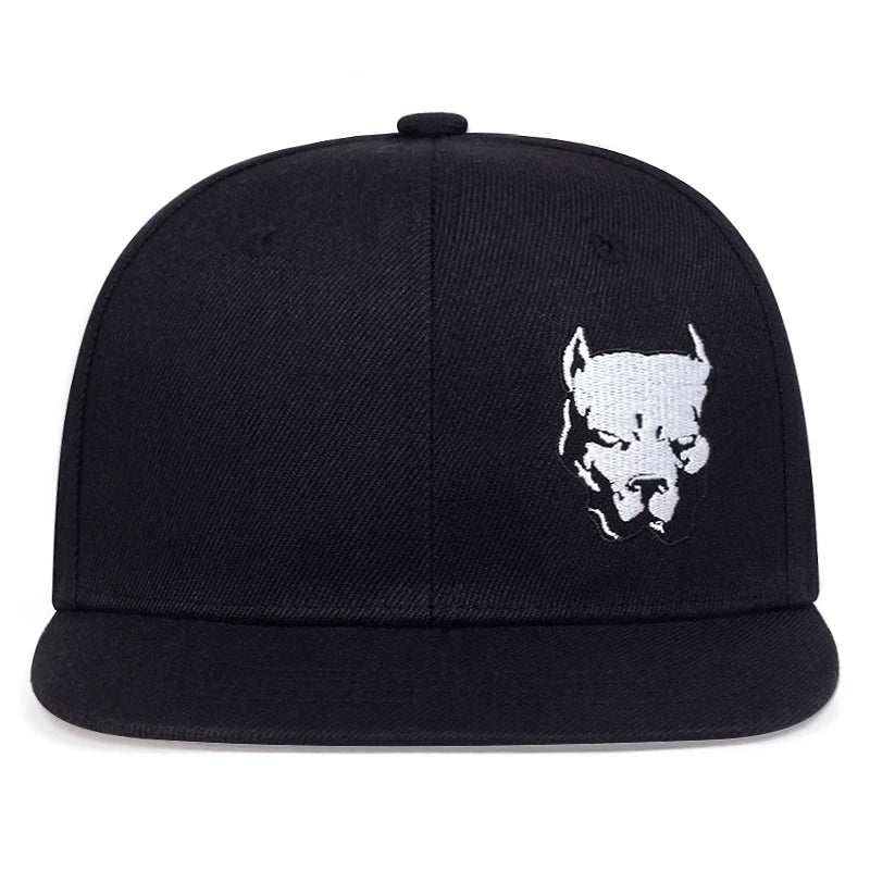 1piece Unisex Dog Head Embroidery Hip Hop Hat Outdoor Adjustable Sunscreen Leisure Hat Spring Autumn Travel Tourism Vacation