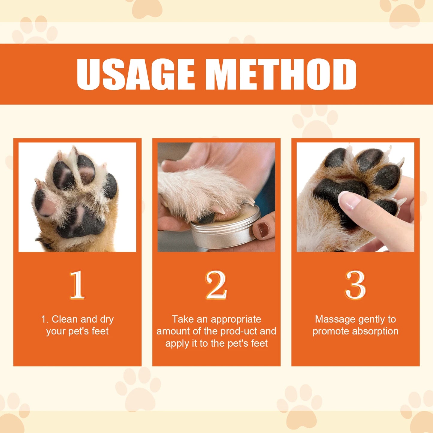YEGBONG Pet Moisturizing And Paw Protection Cream, General Moisturizing Foot Sole Meat Pad Cracked Care Cream For Cats And Dogs