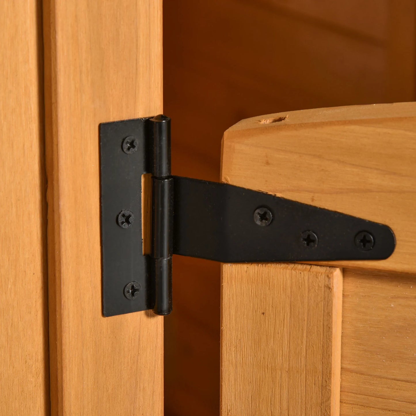 Outsunny Wooden Playhouse for Kids Outdoor with Working Door, Windows, Mailbox, Bench, Flowers Pot Holder, 48" X 42.5" X 53"