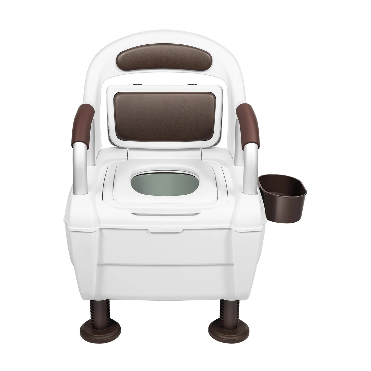 150kg Load Capacity Potty Chair for Adult with Adjustable Height Bedside Commode Toilet for The Elderly, Pregnant Women