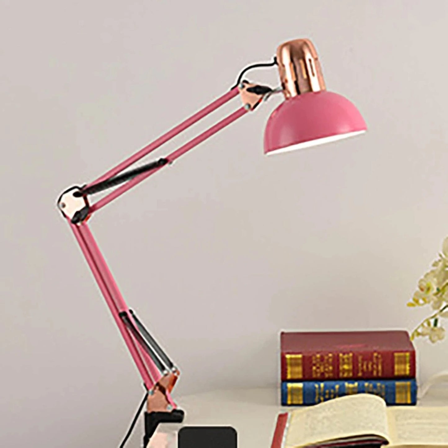 ED Studio Desk Lamp Vintage Portable Lamps With Clamp Book Reading Folding Writing Study Light Fixture  Nail Manicure Table