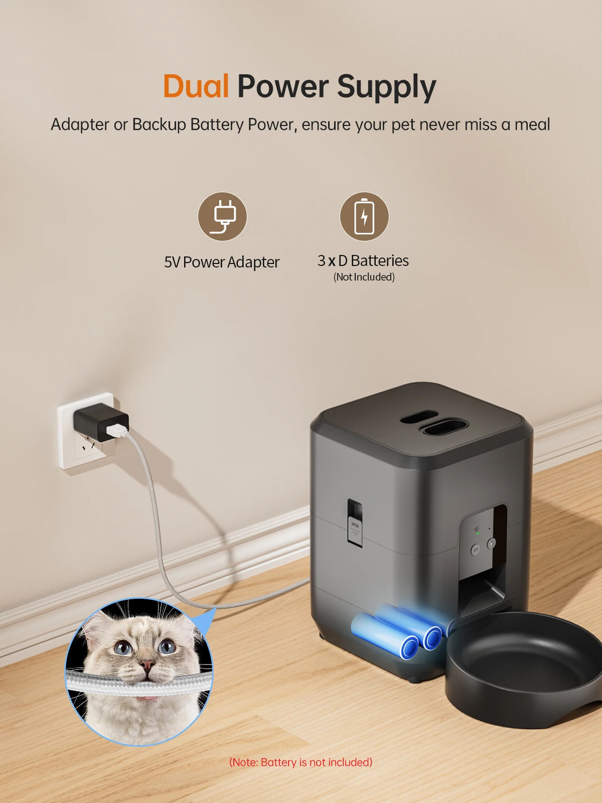 Automatic Cat Lover Gift And Cat Mom Love Feeder With App Control, Timed Cat Lover Gift And Cat Mom Love Food Dispenser With 1-1