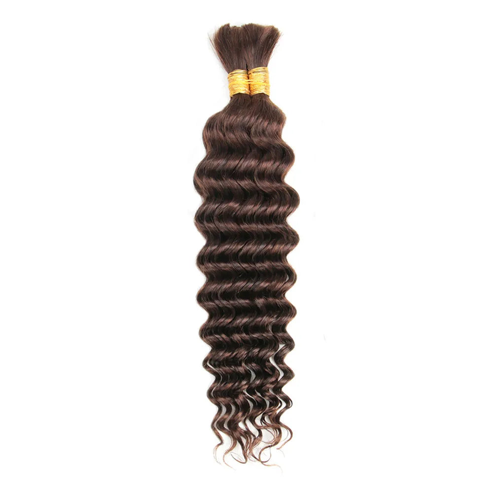 Bulk Braiding Hair Human hair Deep Wave Colored Unprocessed No Weft Boho Braids Human Hair Bulk Extensions Brazilian Remy Hair