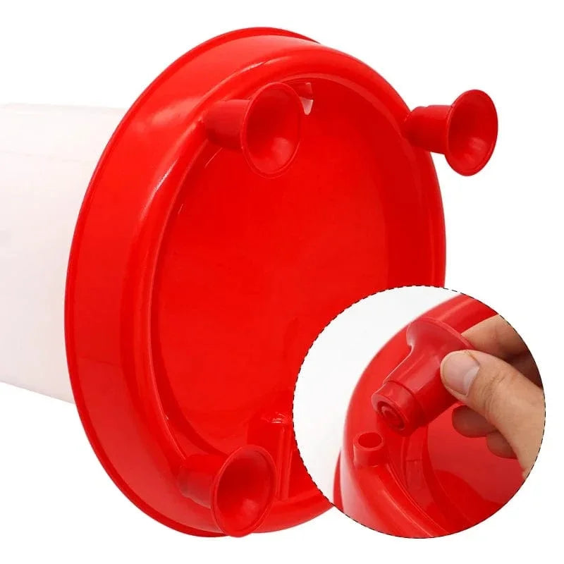 1 Pc 1.5 kg/3 L Bucket With Automatic Poultry Drinker Chicken Feeder Water Barrel Water Bucket Quail Drinking Farm Supply