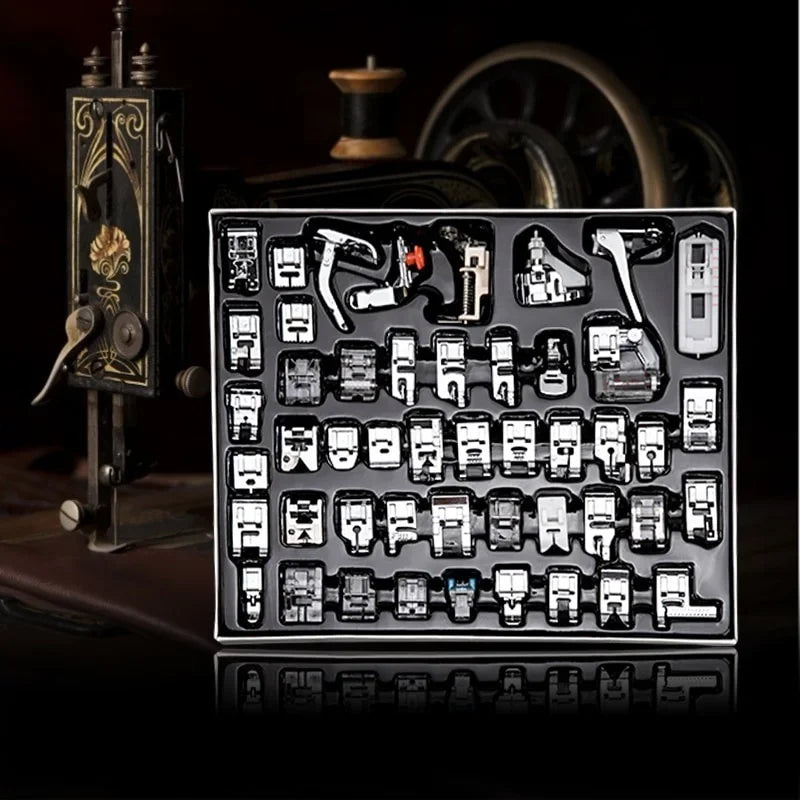 32pcs Sewing Machine Supplies Presser Foot Feet Braiding Stitch Darning Presser Foot Feet Kit for Sewing Machines Feet Kit Set