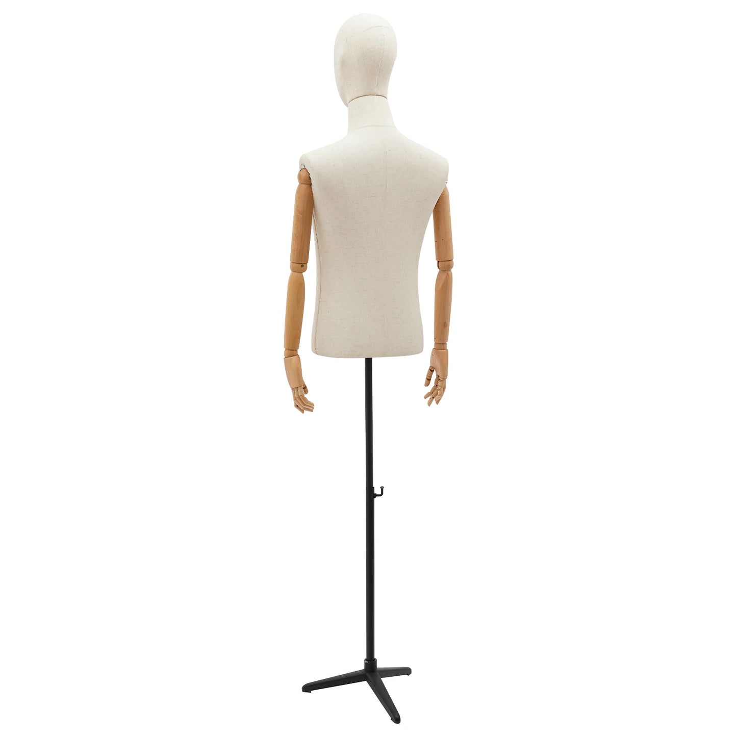 MaleMannequin Torso Mannequin Display Stand with Metal Stand Adjustable Height Male Dress Form Display Stand For Clothing Store