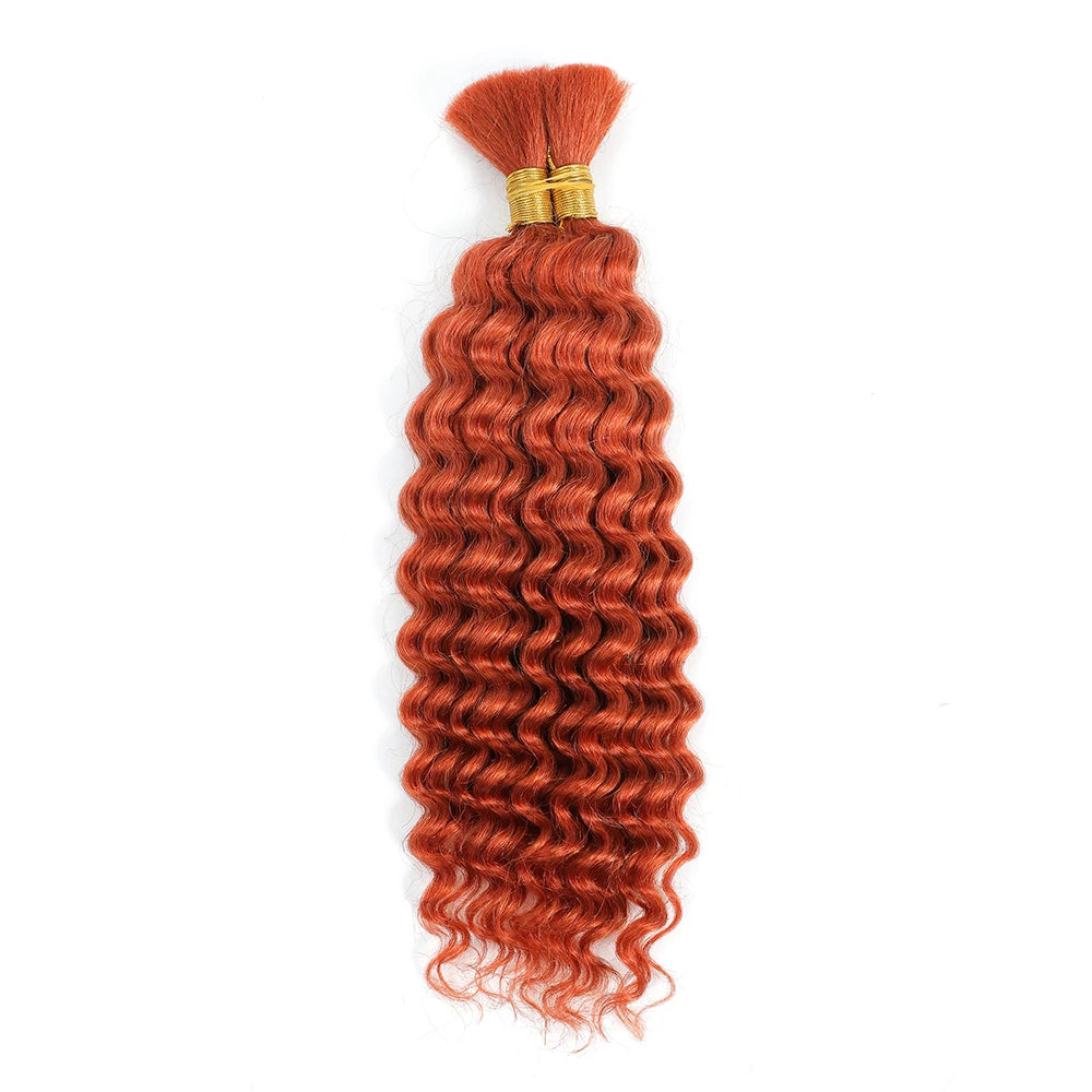 Bulk Braiding Hair Human hair Deep Wave Colored Unprocessed No Weft Boho Braids Human Hair Bulk Extensions Brazilian Remy Hair