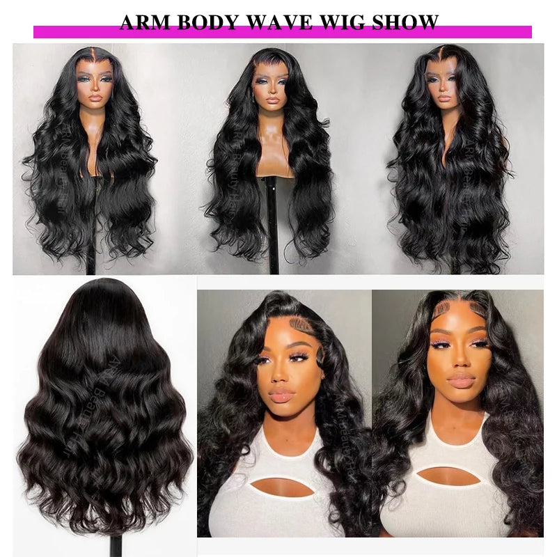 13x6 Lace Front Wigs Human Hair Body Wave Lace Front Wigs Human Hair Natural Color 100% Virgin Human Hair Wig with Baby Hair