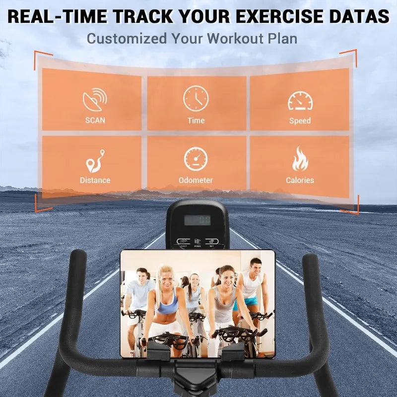 Exercise Bike, WENOKER Stationary Bike for Home/Indoor Cycling Bike, Indoor Bike with Silent Belt Drive, Heavy Flywheel