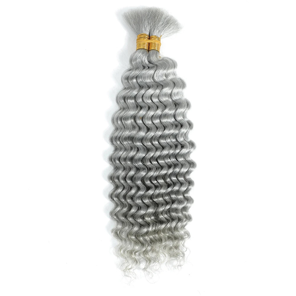 Bulk Braiding Hair Human hair Deep Wave Colored Unprocessed No Weft Boho Braids Human Hair Bulk Extensions Brazilian Remy Hair