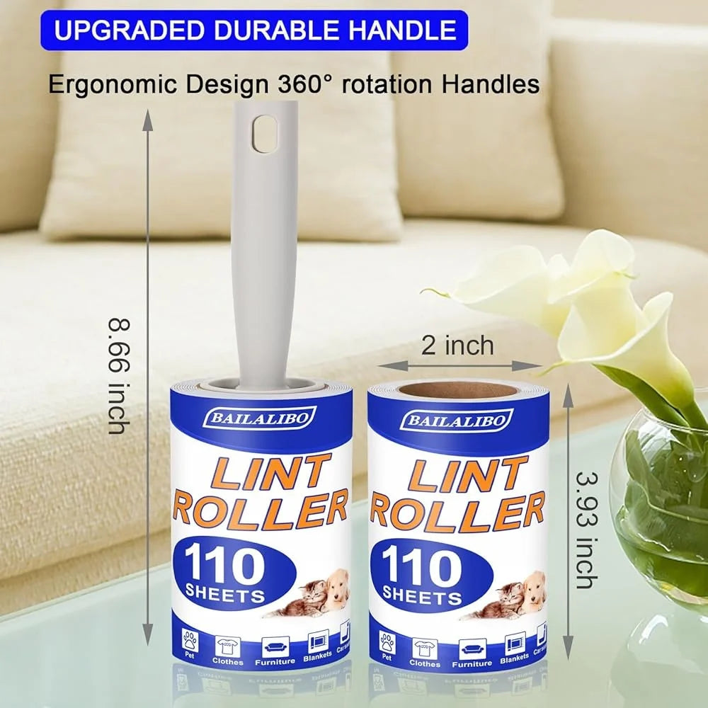 Ultra Sticky Pet Hair Lint Rollers 1100 Sheets Mega Value Lint Remover Clothes Couch Carpet Travel Use